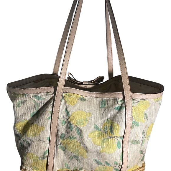 Kate Spade Lemon Print PAINTERLY CAPRI  Tote Bag
